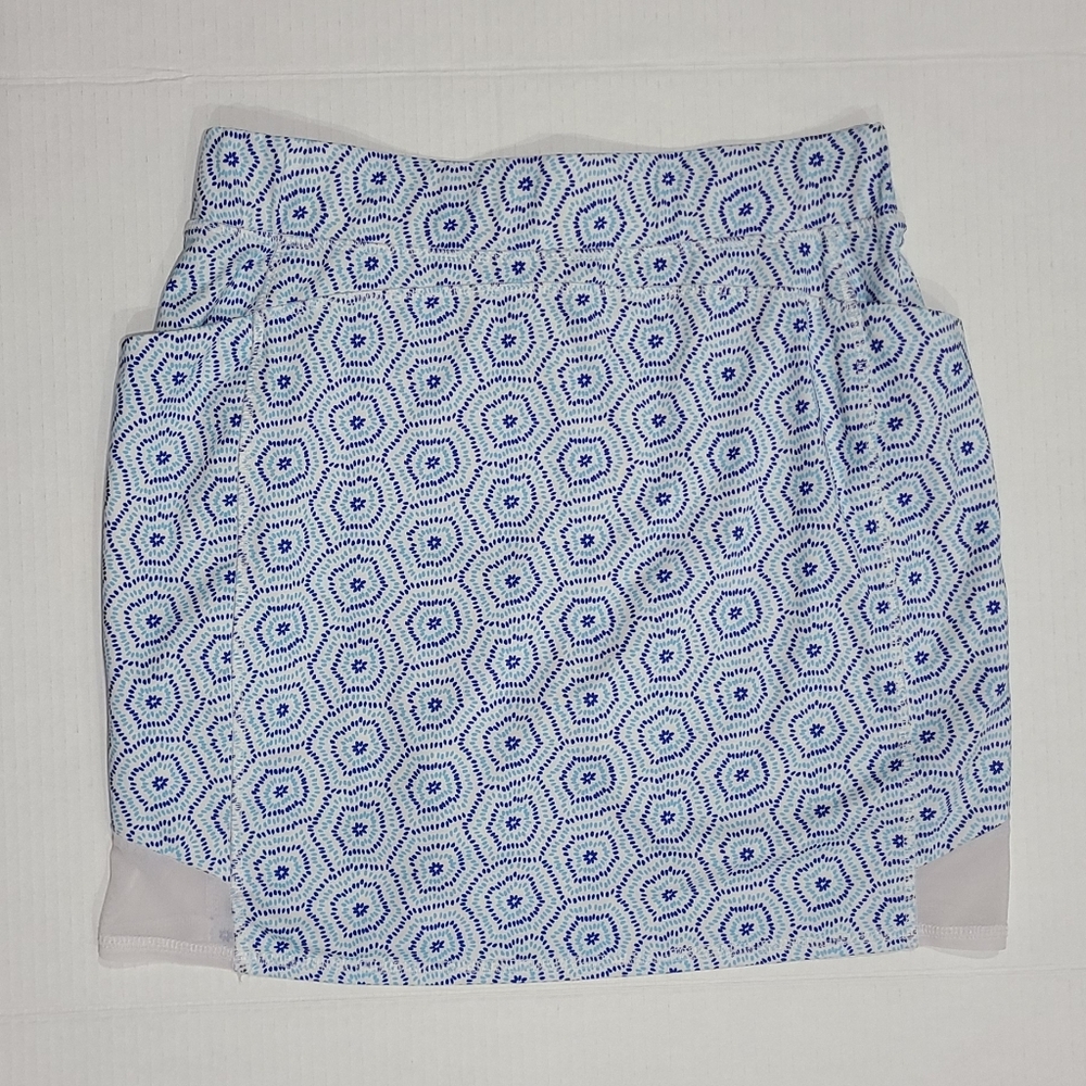The Belyn Key Mesh Panel 16½" Skort Blue Glacier Burst Sz S - Picture 4 of 14